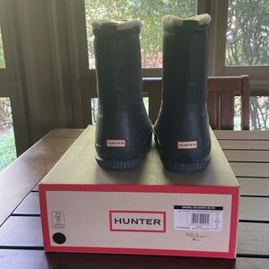 Hunter Navy Blue Girls SZ 3Y Sherpa boots